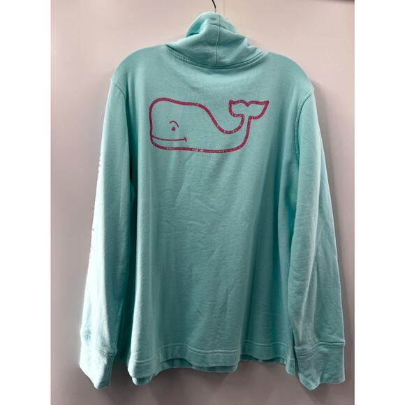 Vineyard Vines Women's Green Long Sleeve Mock Neck Pullover Sweatshirt Large - Picture 2 of 8